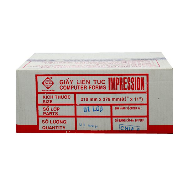 GIẤY LIÊN SƠN 1 LIÊN SUPER WHITE 210x279MM