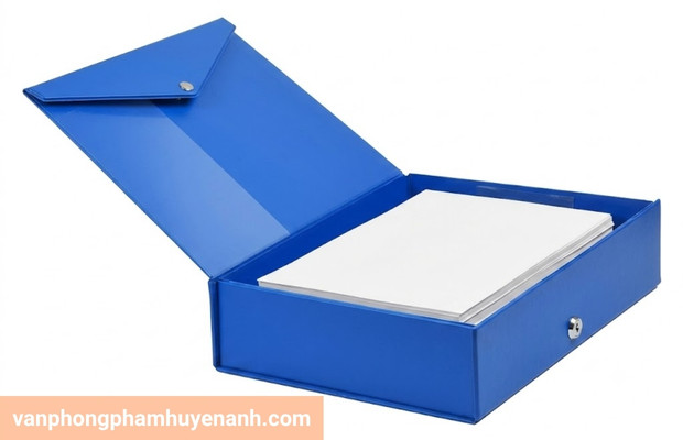 Hộp file đựng tài liệu với nhiều kích thước phù hợp với số lượng hồ sơ