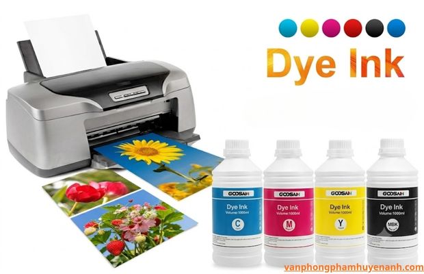 Mực Dye cho màu sắc rực rỡ, sống động, bản in mịn và có chi phí tiết kiệm