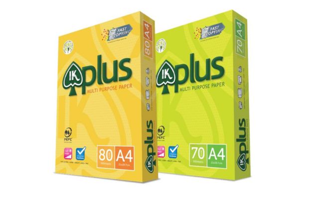 Giấy IK Plus phổ biến với hai định lượng 70gsm và 80gsm