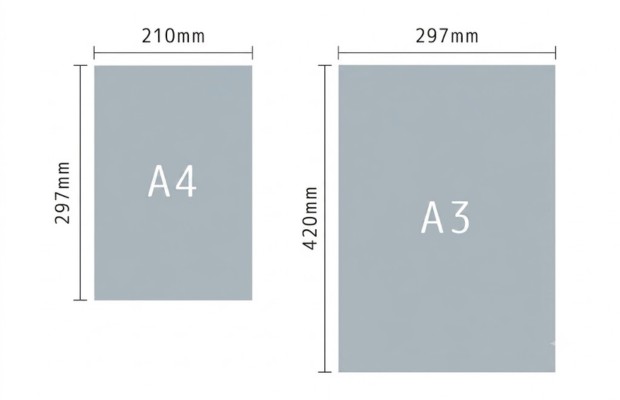 Theo tiêu chuẩn ISO 216, một tờ giấy A3 có diện tích gấp 2 lần giấy A4