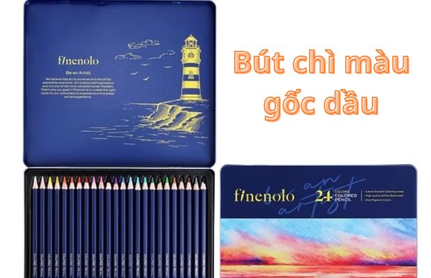 Bút chì màu gốc dầu có lõi cứng, dễ chuốt nhọn và phù hợp để vẽ các chi tiết sắc nét