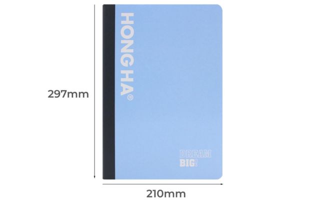 Vở khổ A4 có kích thước 210 x 297 mm, phù hợp khi cần không gian ghi chép rộng