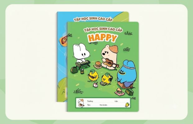 Vở Hải Tiến với thiết kế đa dạng, giấy chất lượng và kiểu dáng bền chắc