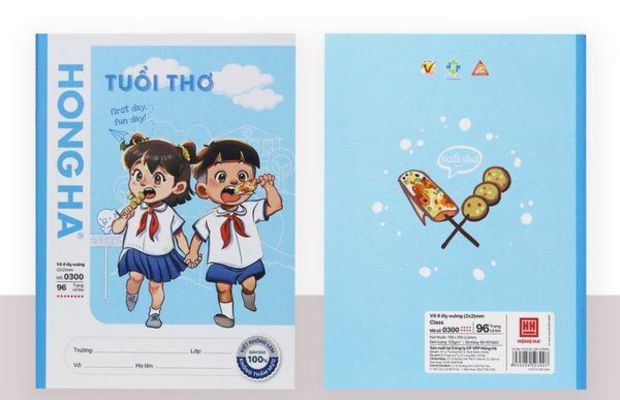 Vở Hồng Hà có ruột giấy chất lượng cao, định lượng đa dạng và gáy vở được đóng chắc chắn
