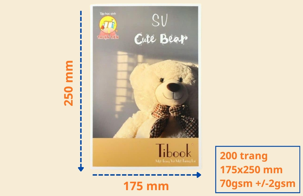 Chọn kích cỡ, định lượng giấy và số trang phù hợp giúp đáp ứng tốt nhu cầu học tập và ghi chép 
