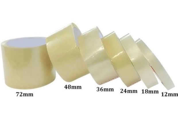  Các cuộn băng keo OPP có nhiều bản rộng khác nhau