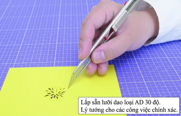 Dao lưỡi 30° hỗ trợ cắt tỉa các chi tiết nhỏ trong công việc thủ công và mô hình