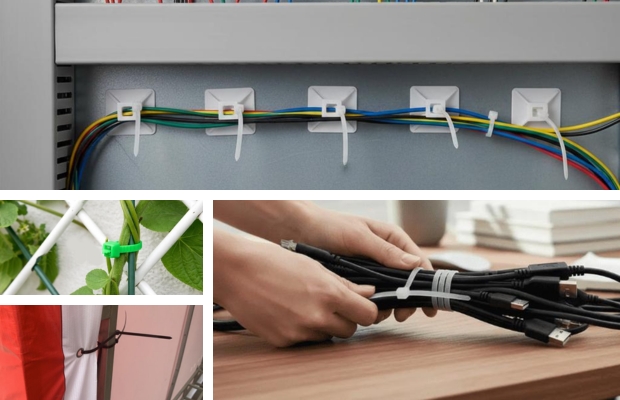 Dây rút nhựa được ứng dụng linh hoạt trong điện, văn phòng và nhiều lĩnh vực khác